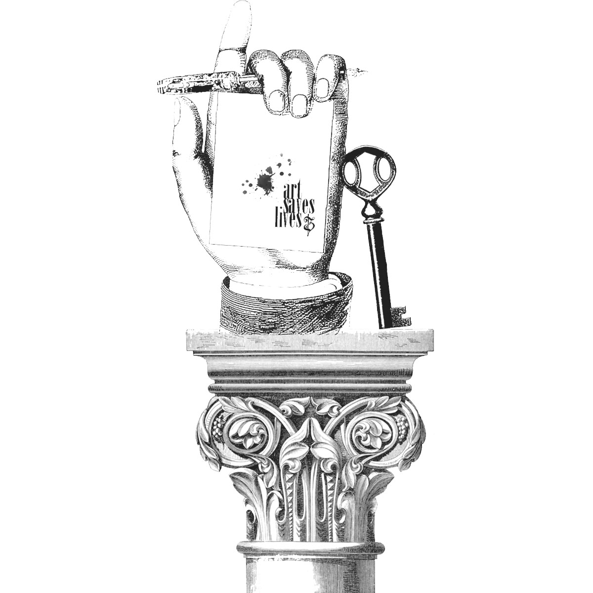 #1698 - Art Saves Pillar - Collage/Inspiration